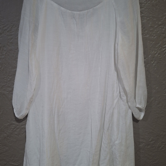 Indigo Rose Women  White Midi Dress with Tie Front and Relaxed Fit - Picture 6 of 9